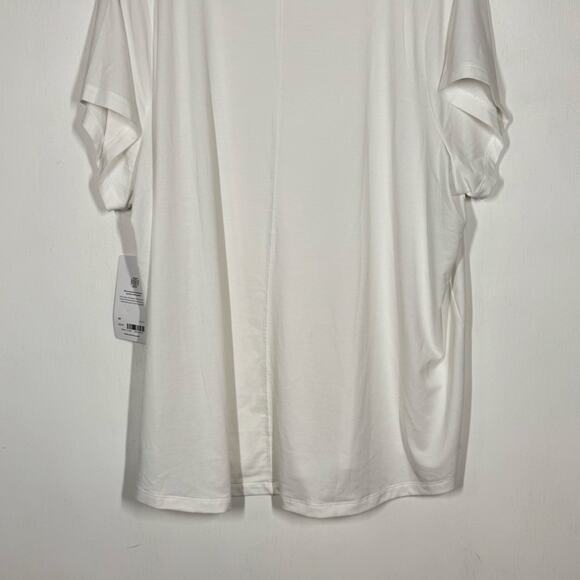 NEW Athleta Stratus II Tee Plus Size 2X White Scoop Neck Activewear Athleisure - Picture 7 of 11